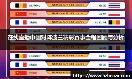 在线直播中国对阵波兰精彩赛事全程回顾与分析